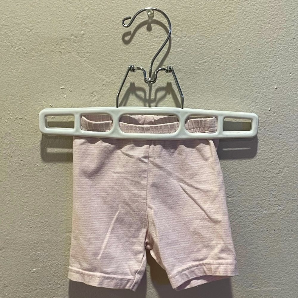 pink stripped toddler shorts